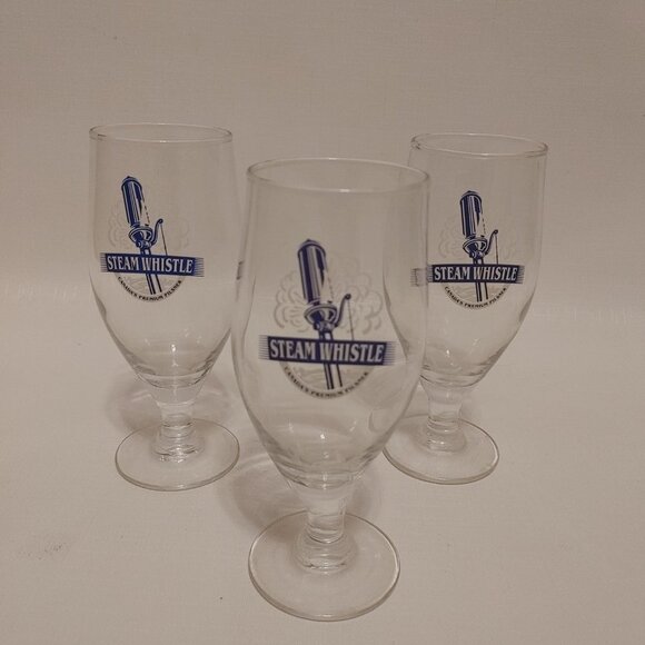MINI STEAM WHISTLE Beer Chalice Lot of 3 - Picture 2 of 6
